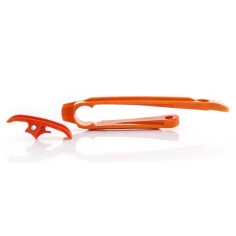 Patín de Cadena Superior y Inferior Acerbis Pds Ktm Exc 125-500 17-23 Naranja.