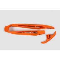 Patín de Cadena Superior y Inferior Ufo Ktm Sx 125-450 07-10/Exc 125-530 08-11/Husaberg Te 125-570 09-12 Naranja.