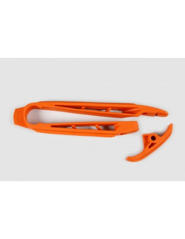 Patín de Cadena Superior y Inferior Ufo Ktm Sx 125-450 07-10/Exc 125-530 08-11/Husaberg Te 125-570 09-12 Naranja.