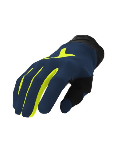 Guantes Acerbis MX Linear 2.0 Azul/Amarillo Fluor.