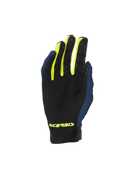 Guantes Acerbis MX Linear 2.0 Azul/Amarillo Fluor.