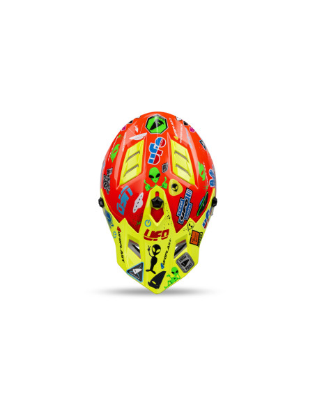 Casco Ufo Infantil Korey Rojo/Azul.
