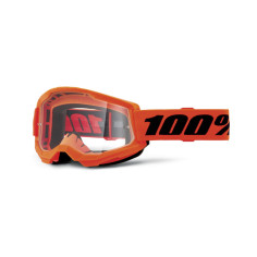 Gafas 100% Strata 2 Neon Naranja - Lente Espejo.