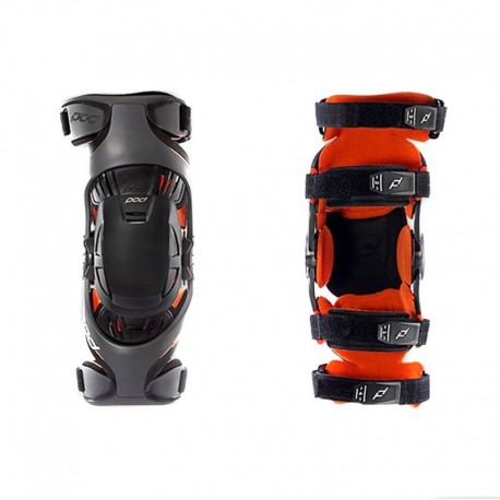 RODILLERAS JUNIOR POD K1 MX GRIS/NARANJA