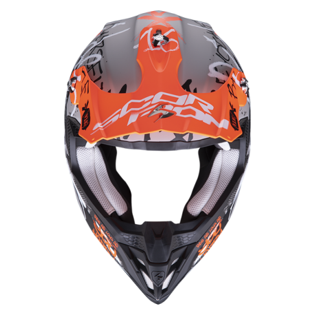 CASCO SCORPION VX-16 AIR ORATIO GRIS MATE/NARANJA