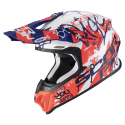CASCO SCORPION VX-16 AIR ORATIO BLANCO MATE/AZUL/ROJO