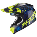 CASCO SCORPION VX-16 AIR ORATIO NEGRO/AZUL/AMARILLO FLUOR