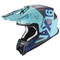 CASCO SCORPION VX-16 AIR MACH AZUL MATE/SILVER
