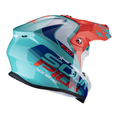 CASCO SCORPION VX-16 AIR NATION VERDE/AZUL/ROJO