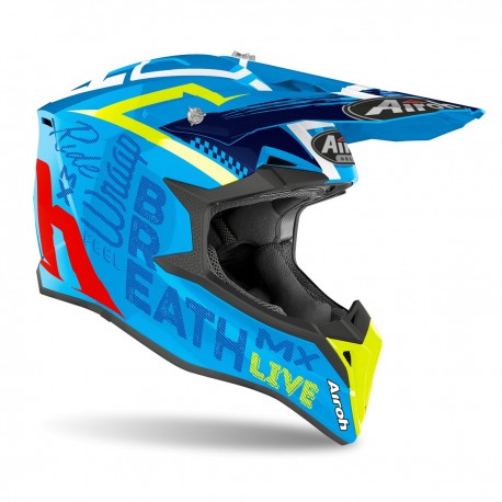 CASCO AIROH WRAAP STREET  AZUL BRILLO