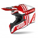 CASCO AIROH WRAAP BROKEN  ROJO BRILLO