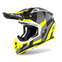 CASCO AIROH AVIATOR ACE TRICK  AMARILLO MATE