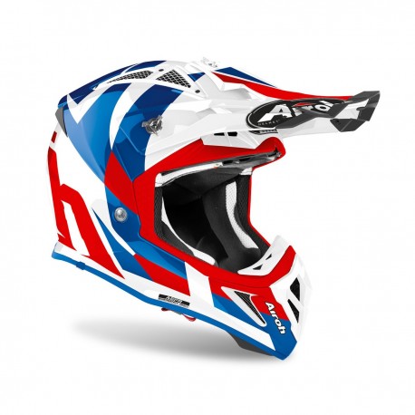 CASCO AIROH AVIATOR ACE TRICK  AZUL BRILLO