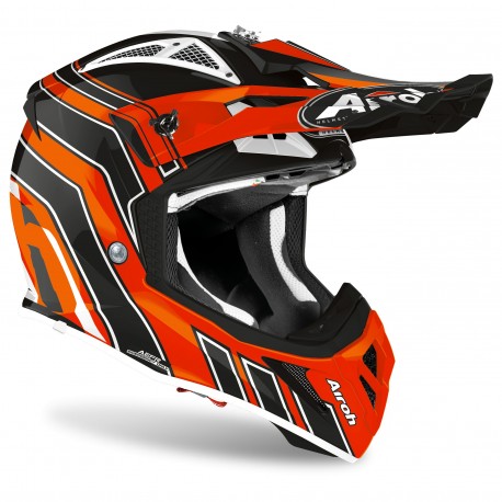 CASCO AIROH AVIATOR ACE ART NARANJA BRILLO