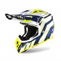 CASCO AIROH AVIATOR ACE ART  AZUL BRILLO