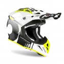 CASCO AIROH AVIATOR ACE NEMESI BLANCO BRILLO