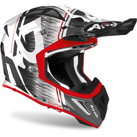 CASCO AIROH AVIATOR ACE KYBON GRIS BRILLO.