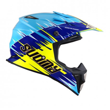 CASCO SUOMY SPEED WARP AZUL/AMARILLO.