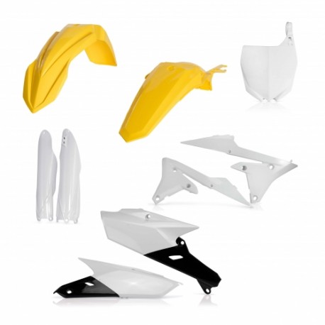 Kit Completo Plásticos Acerbis Yamaha Yzf 250 14-18 Blanco/Amarillo.