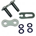 ENGANCHE DE CADENA RK 420 MXZ DE CLIP COLOR NEGRO.