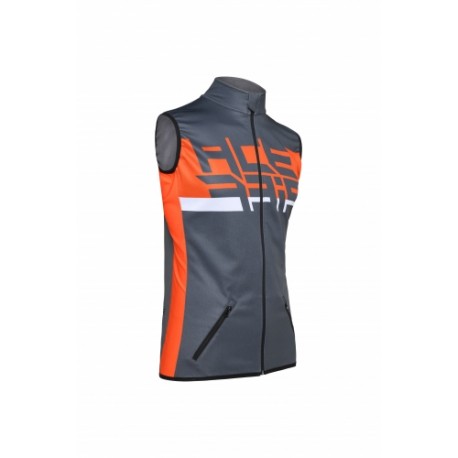 CHALECO ACERBIS SOFTSHELL X-WIND NARANJA/GRIS.