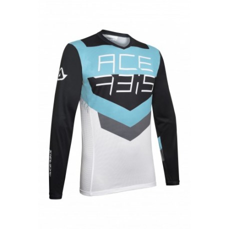 JERSEY ACERBIS MX TRACK AZUL CLARO/NEGRO.