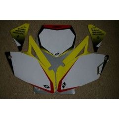 ADHESIVOS PORTANUMEROS ONE INDUSTRIES RMZ250 2007-2009 BLANCOS