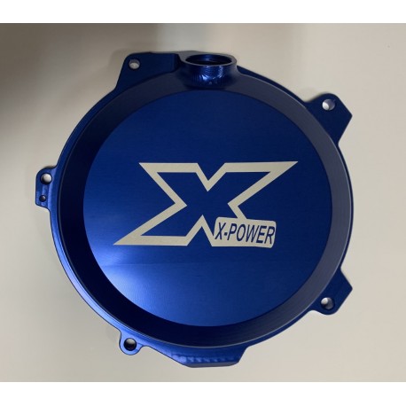 TAPA DE EMBRAGUE X-POWER HUSABERG FE 250/350 13-14 AZUL.
