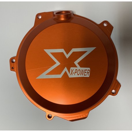 TAPA DE EMBRAGUE X-POWER HUSABERG FE 250/350 13-14 NARANJA.