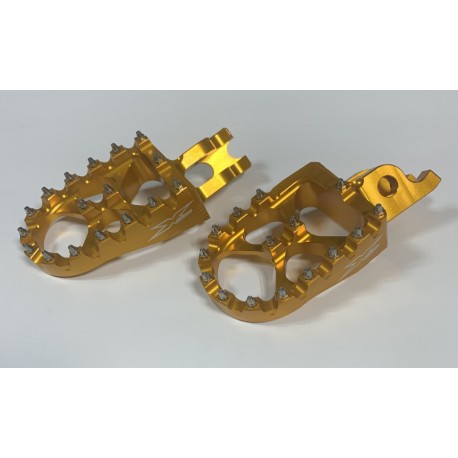 ESTRIBERAS X-POWER SOBREDIMENSIONADAS ORO HONDA CRF 02-20.