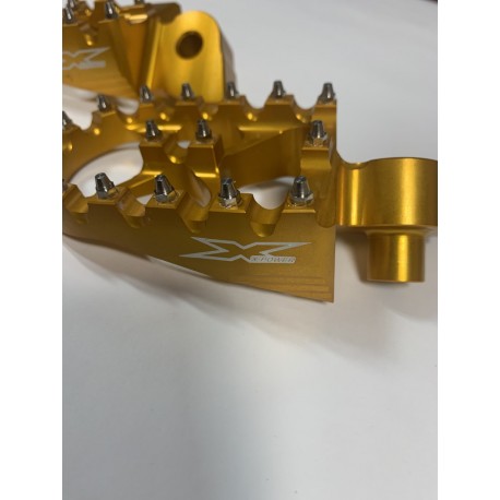 ESTRIBERAS X-POWER SOBREDIMENSIONADAS ORO YAMAHA WRF 250/450 01-18.