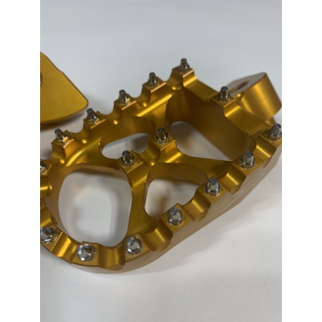 ESTRIBERAS X-POWER SOBREDIMENSIONADAS ORO YAMAHA WRF 250/450 01-18.
