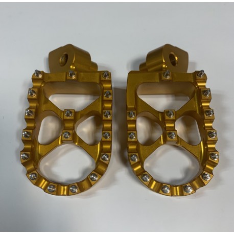 ESTRIBERAS X-POWER SOBREDIMENSIONADAS ORO YAMAHA WRF 250/450 01-18.