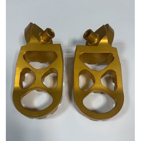 ESTRIBERAS X-POWER SOBREDIMENSIONADAS ORO YAMAHA WRF 250/450 01-18.