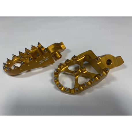 ESTRIBERAS X-POWER SOBREDIMENSIONADAS ORO SUZUKI RMZ 250/450 05-09.