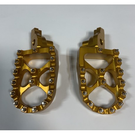 ESTRIBERAS X-POWER SOBREDIMENSIONADAS ORO SUZUKI RMZ 250/450 05-09.