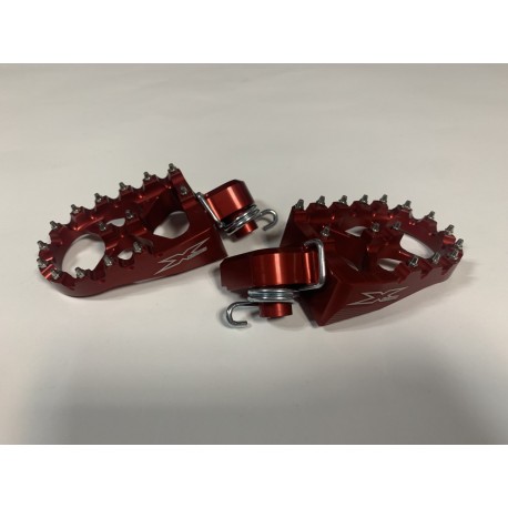 ESTRIBERAS X-POWER SOBREDIMENSIONADAS ROJO HUSQVARNA TE/FE 14-16.