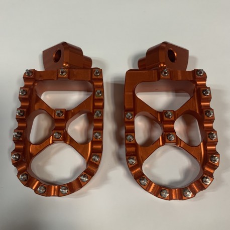 ESTRIBERAS X-POWER SOBREDIMENSIONADAS NARANJA KTM EXC/EXC-F 98-16.