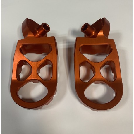 ESTRIBERAS X-POWER SOBREDIMENSIONADAS NARANJA KTM EXC/EXC-F 98-16.