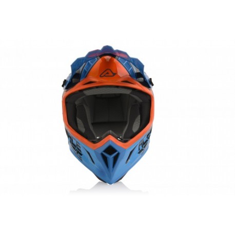 CASCO ACERBIS STEEL CARBON NARANJA/AZUL.