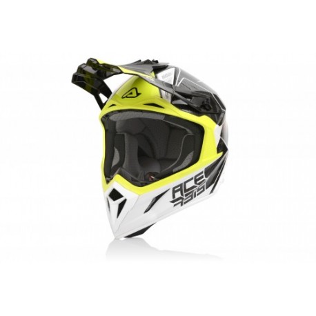 CASCO ACERBIS STEEL CARBON NEGRO/AMARILLO BRILLO.