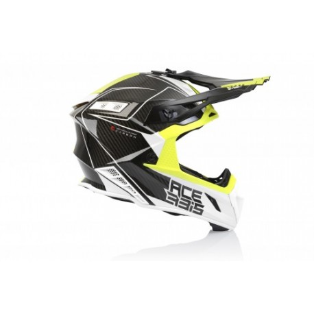 CASCO ACERBIS STEEL CARBON NEGRO/AMARILLO BRILLO.