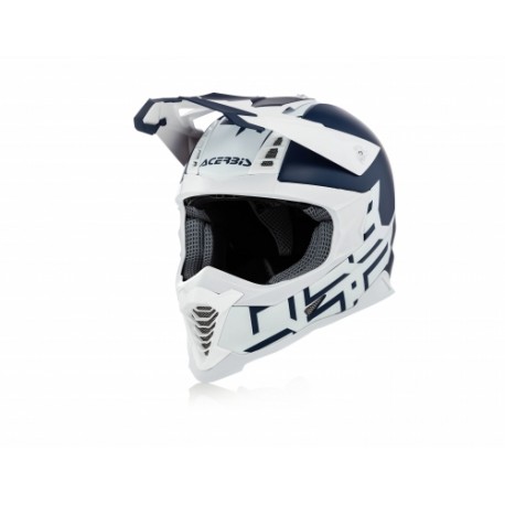 CASCO ACERBIS X-RACER VTR AZUL OSCURO/BLANCO MATE.