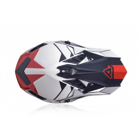 CASCO ACERBIS X-TRACK VTR BLANCO/ROJO MATE.