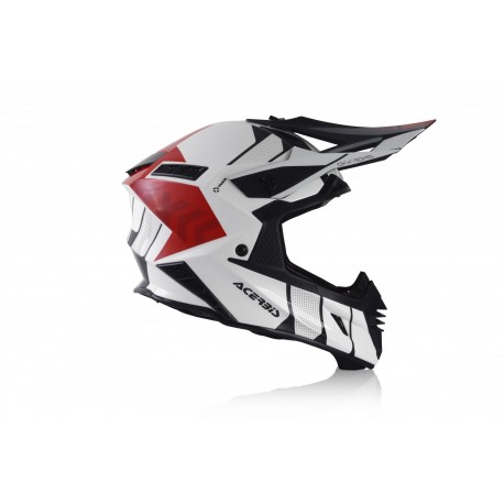 CASCO ACERBIS X-TRACK VTR BLANCO/ROJO MATE.