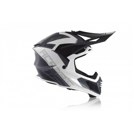 CASCO ACERBIS X-TRACK VTR NEGRO/BLANCO BRILLO.