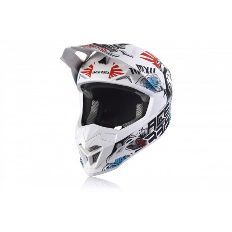 CASCO ACERBIS PROFILE 4 BLANCO/AZUL/ROJO MATE.