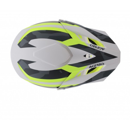 CASCO ACERBIS PROFILE 4 AMARILLO FLÚOR/BLANCO MATE.