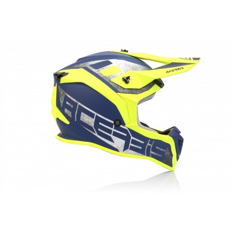 CASCO ACERBIS LINEAR AMARILLO/AZUL MATE.