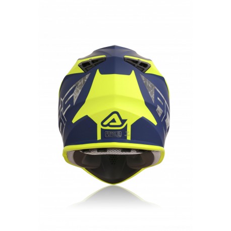 CASCO ACERBIS LINEAR AMARILLO/AZUL MATE.